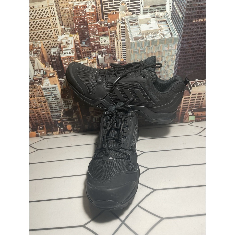 Adidas TERREX Men's Black SMA 23M001 Lace Up Hiking Trail Shoes Size 12  US Men